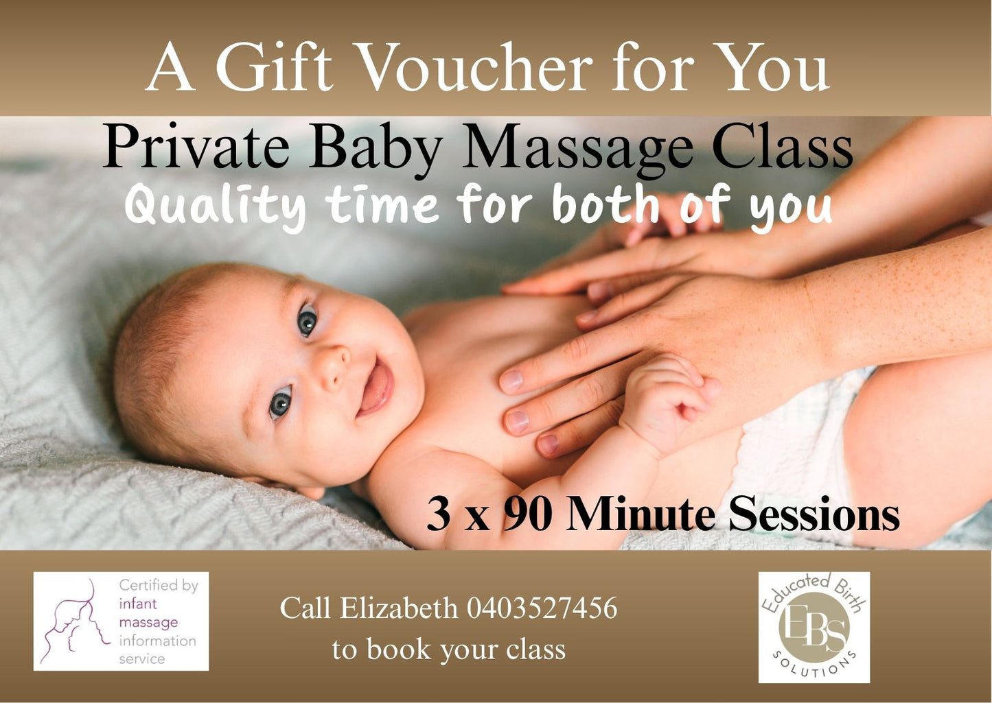 Gift Voucher Baby Massage Private Classes