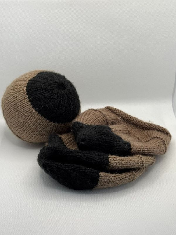 Brown wool breast model full set